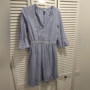Old Navy linen clip dot dress